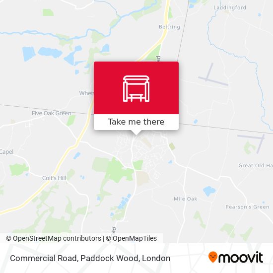 Commercial Road, Paddock Wood map