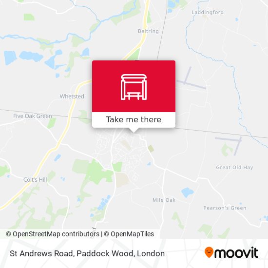 St Andrews Road, Paddock Wood map