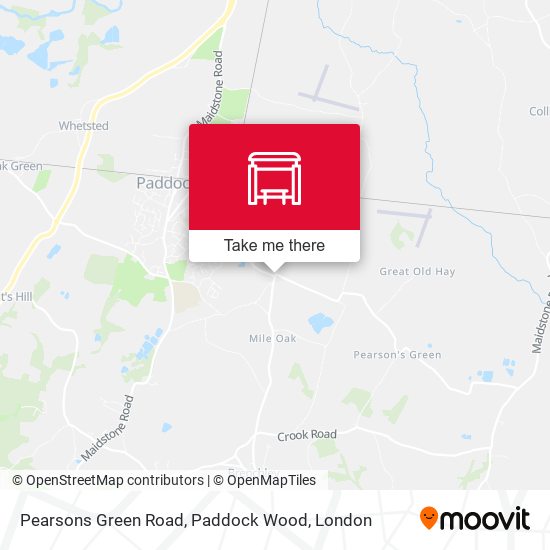 Pearsons Green Road, Paddock Wood map