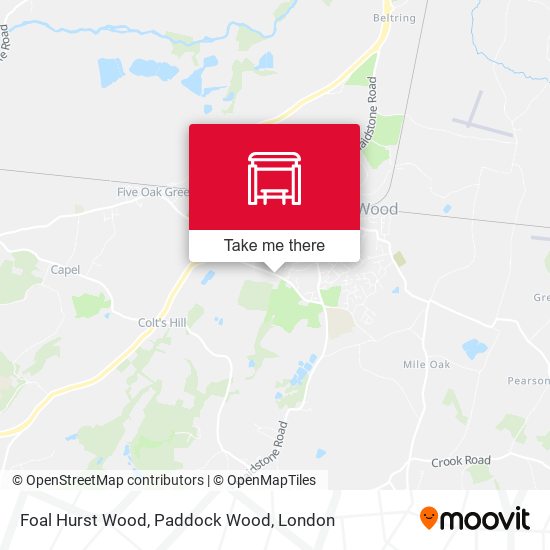 Foal Hurst Wood, Paddock Wood map