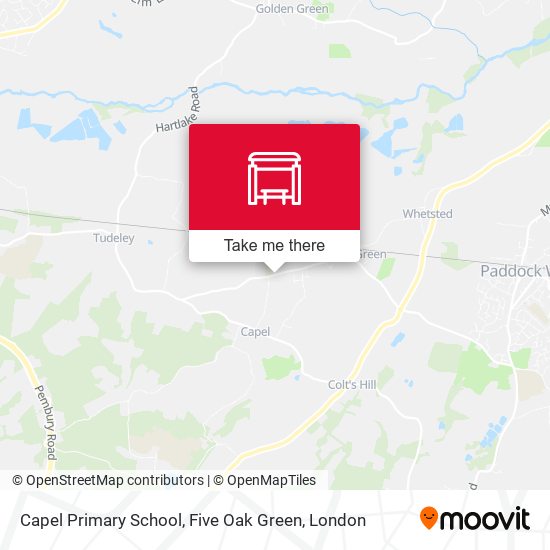 Capel Primary School, Five Oak Green map