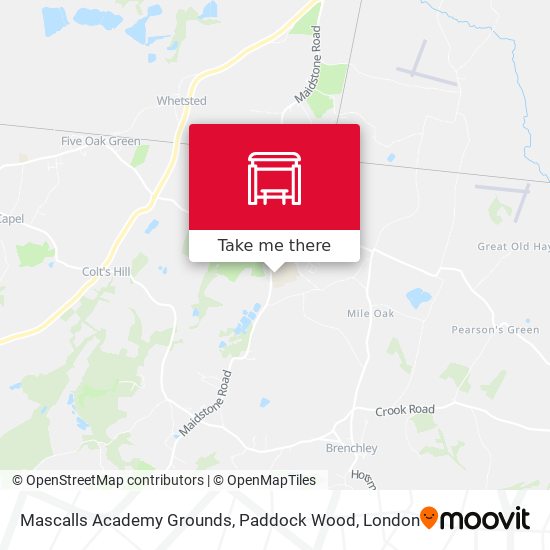 Mascalls Academy Grounds, Paddock Wood map