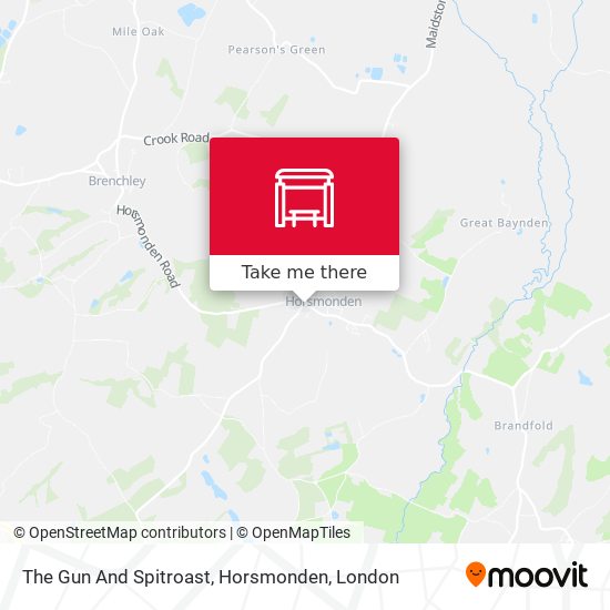 The Gun And Spitroast, Horsmonden map
