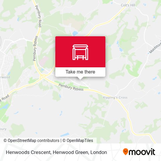 Henwoods Crescent, Henwood Green map