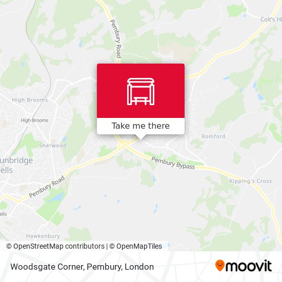 Woodsgate Corner, Pembury map