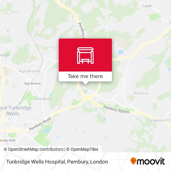Tunbridge Wells Hospital, Pembury map