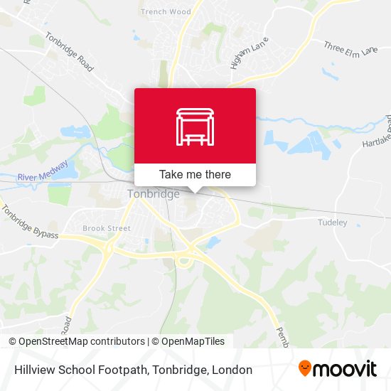 Hillview School Footpath, Tonbridge map