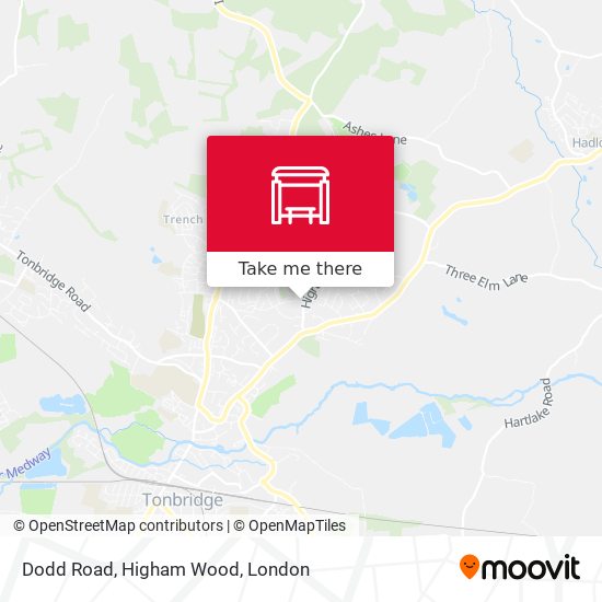 Dodd Road, Higham Wood map