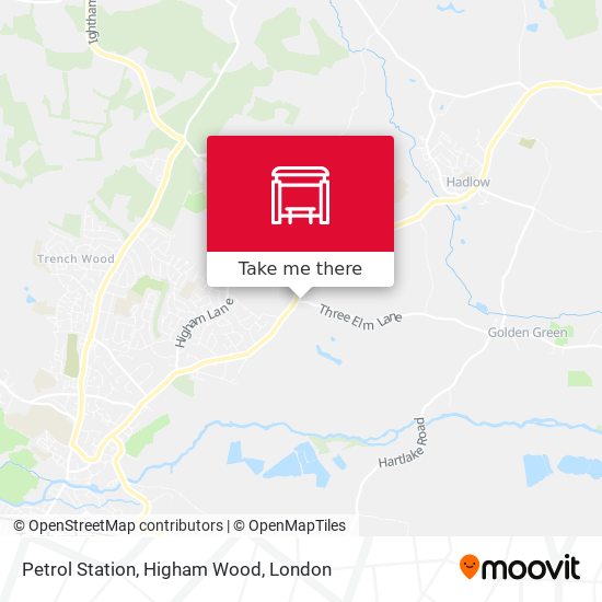 Petrol Station, Higham Wood map