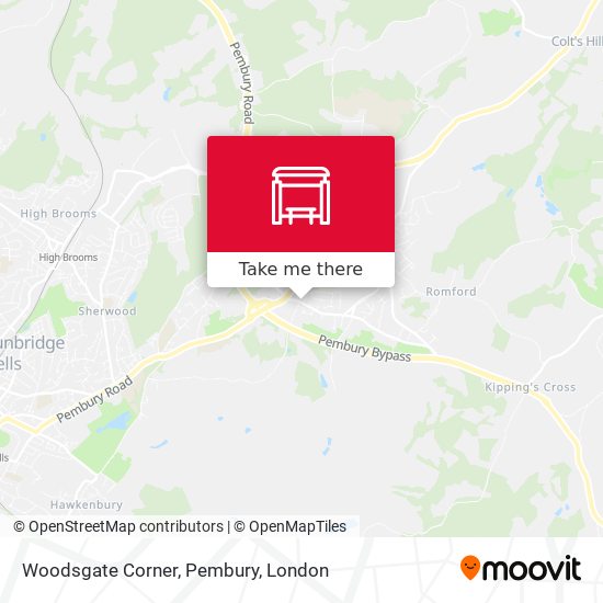 Woodsgate Corner, Pembury map