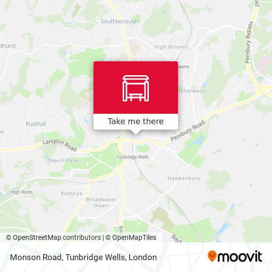Monson Road, Tunbridge Wells map