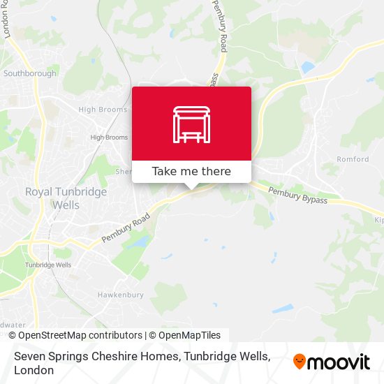 Seven Springs Cheshire Homes, Tunbridge Wells map