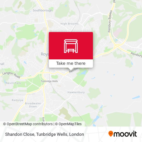 Shandon Close, Tunbridge Wells map