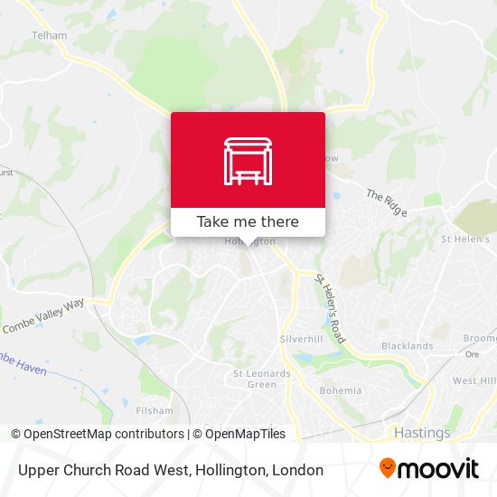 Upper Church Road West, Hollington map