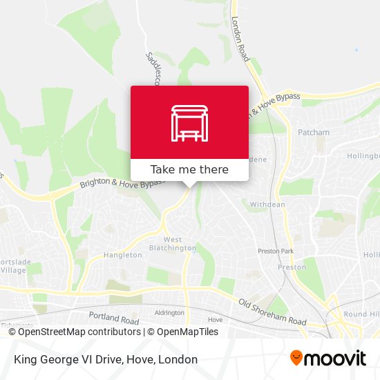 King George VI Drive, Hove map