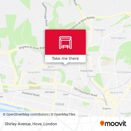 Shirley Avenue, Hove map