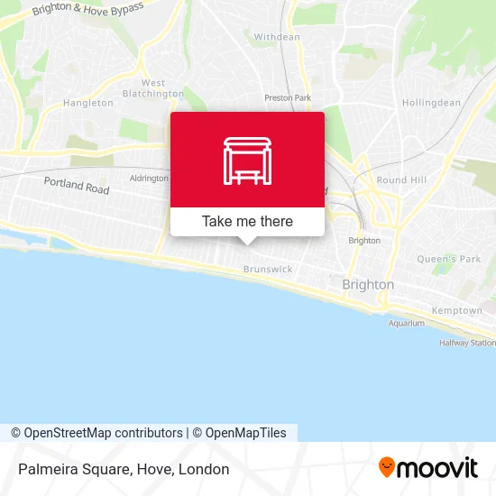 Palmeira Square, Hove map