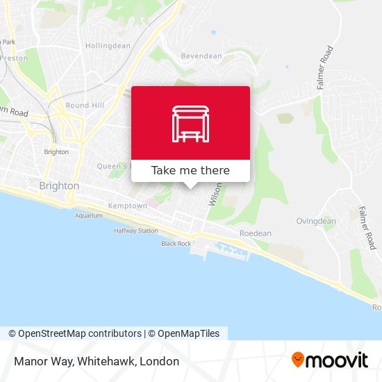 Manor Way, Whitehawk map