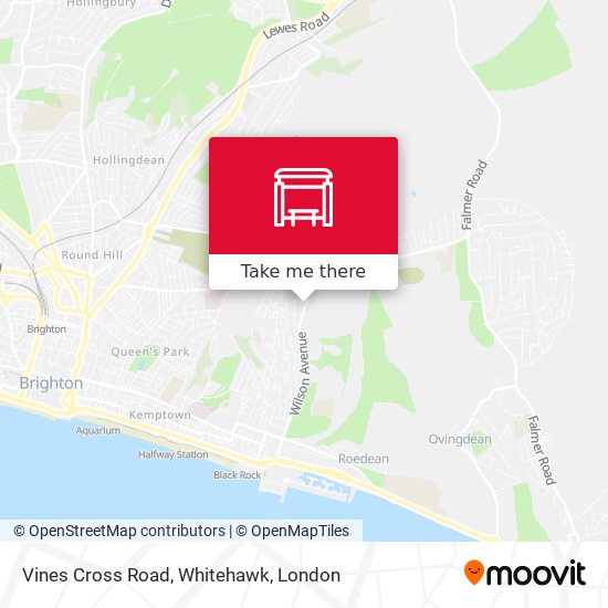 Vines Cross Road, Whitehawk map