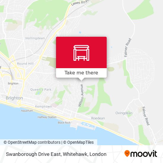 Swanborough Drive East, Whitehawk map
