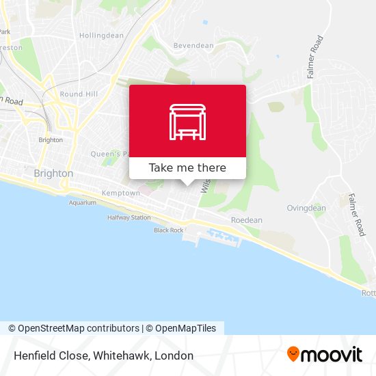 Henfield Close, Whitehawk map