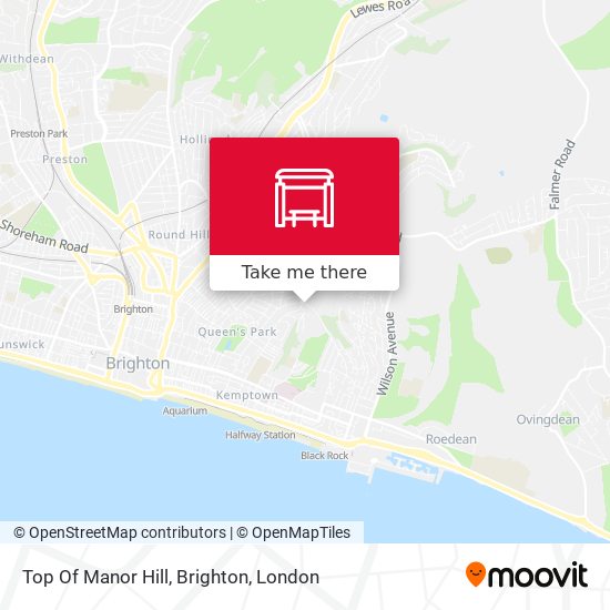 Top Of Manor Hill, Brighton map