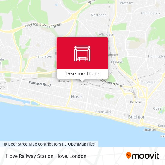 Hove Railway Station, Hove map