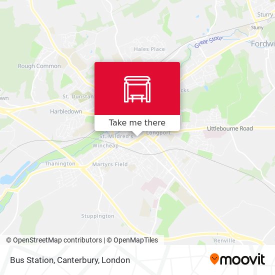 Bus Station, Canterbury map