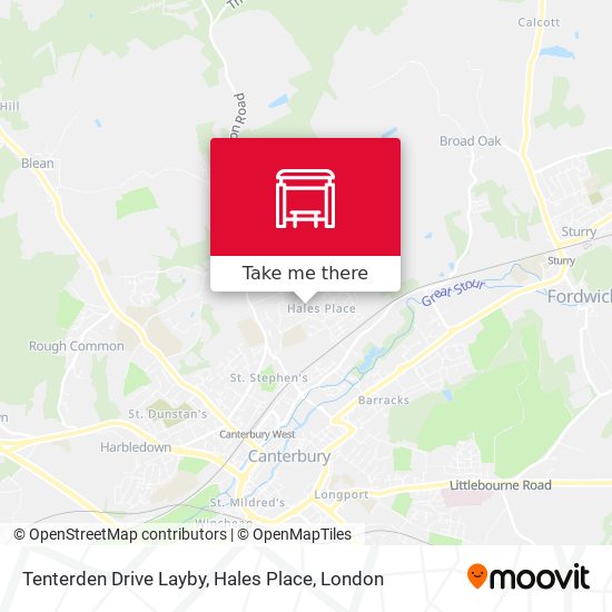 Tenterden Drive Layby, Hales Place map