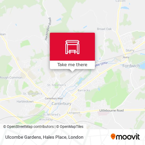 Ulcombe Gardens, Hales Place map