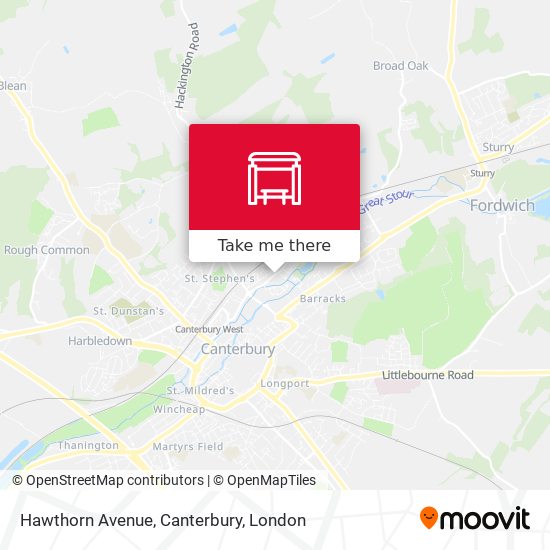 Hawthorn Avenue, Canterbury map