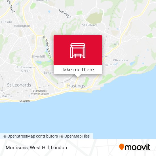 Morrisons, West Hill map