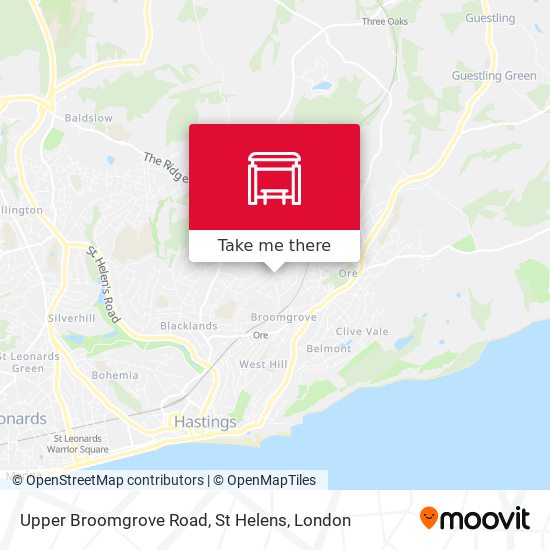 Upper Broomgrove Road, St Helens map