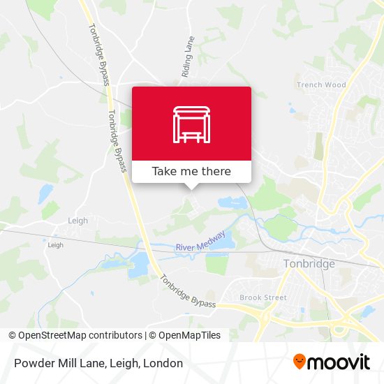 Powder Mill Lane, Leigh map