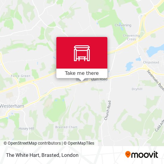 The White Hart, Brasted map