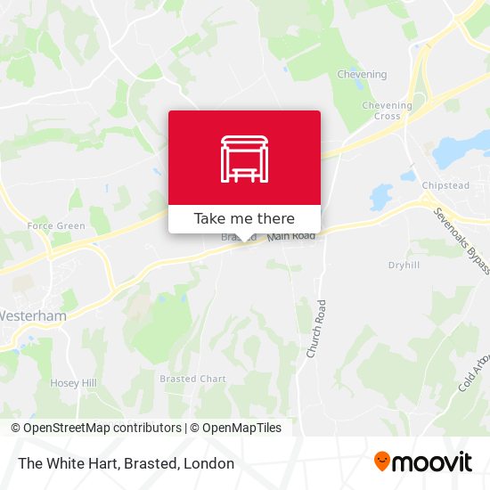 The White Hart, Brasted map