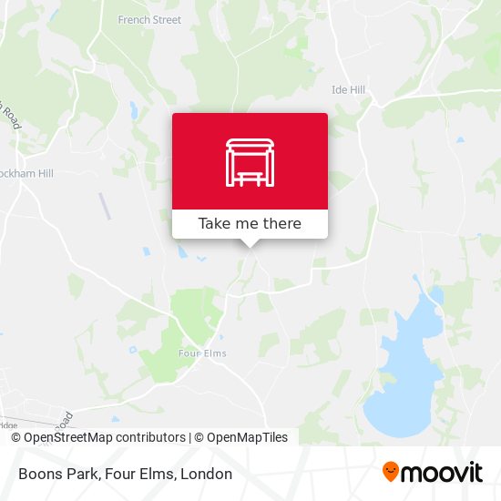 Boons Park, Four Elms map