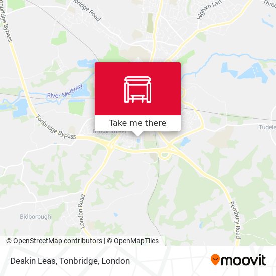 Deakin Leas, Tonbridge map