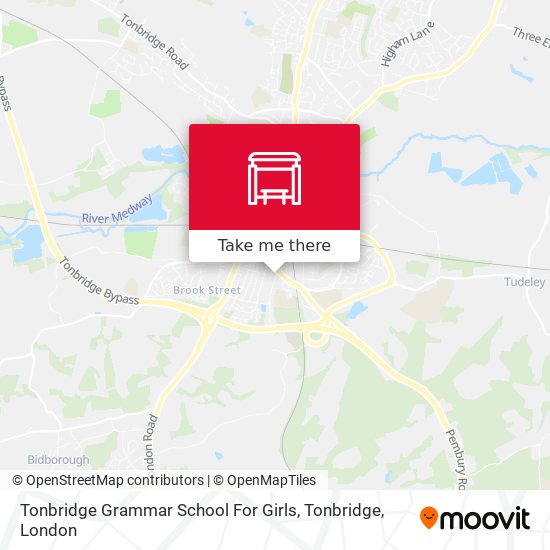 Tonbridge Grammar School For Girls, Tonbridge map