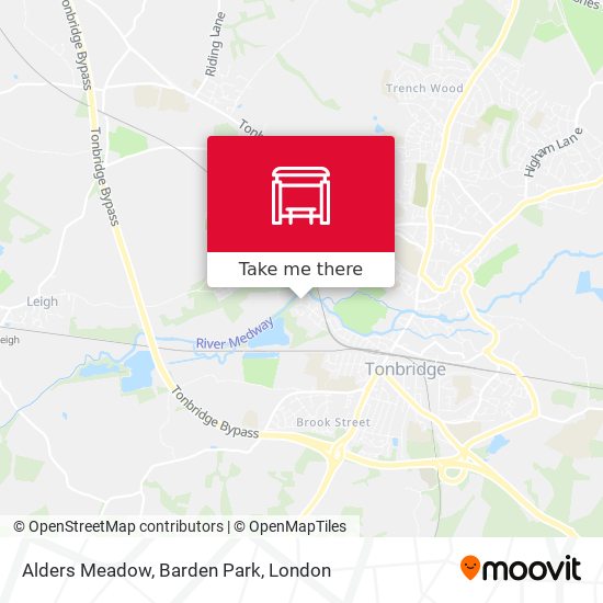 Alders Meadow, Barden Park map