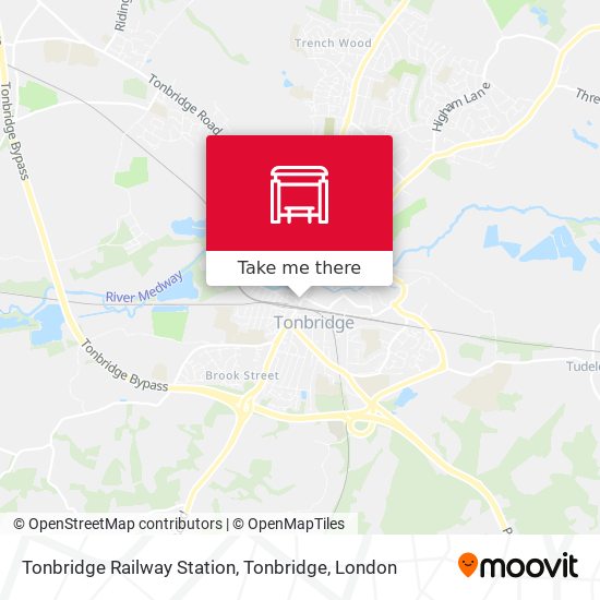 Tonbridge Railway Station, Tonbridge map