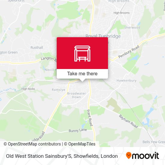 Old West Station Sainsbury'S, Showfields map