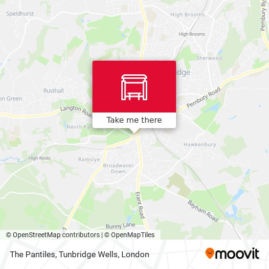 The Pantiles, Tunbridge Wells map
