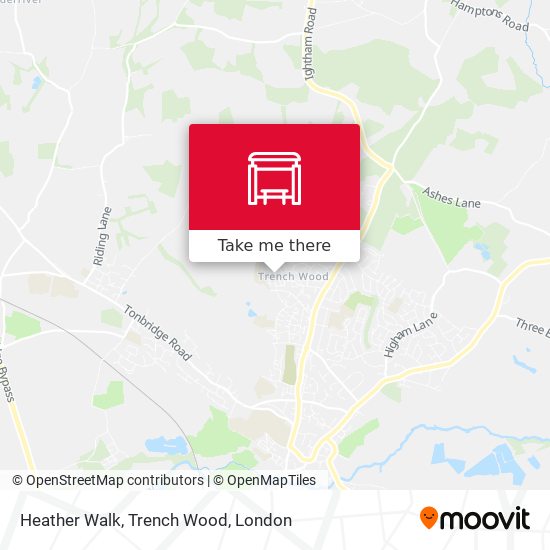 Heather Walk, Trench Wood map