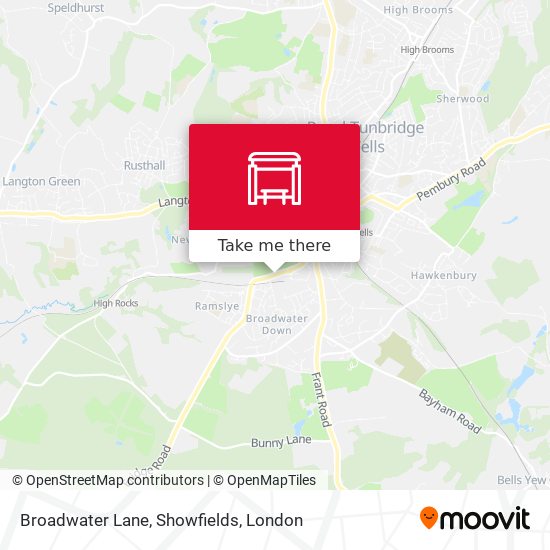 Broadwater Lane, Showfields map