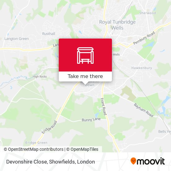 Devonshire Close, Showfields map