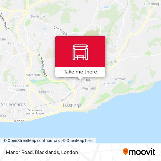 Manor Road, Blacklands map