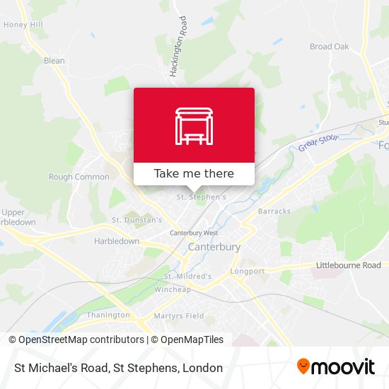 St Michael's Road, St Stephens map