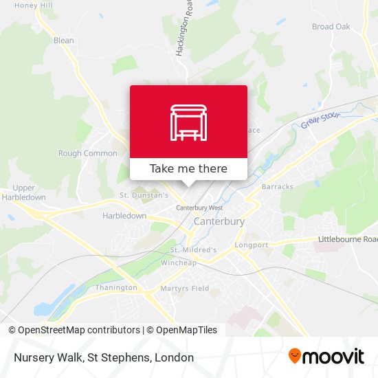 Nursery Walk, St Stephens map