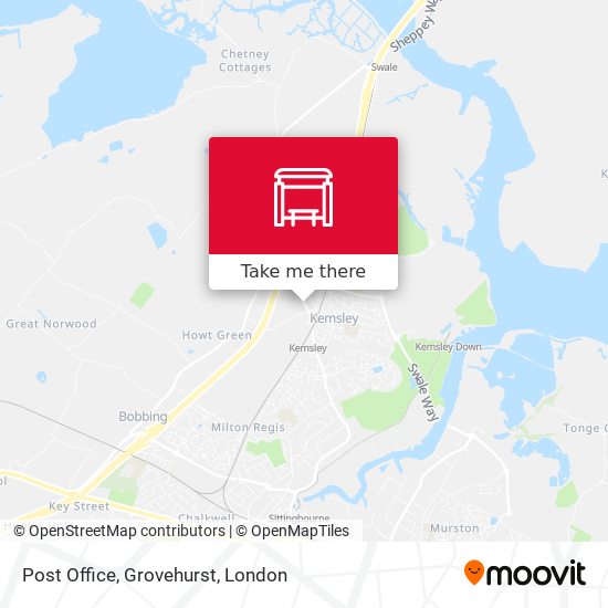 Post Office, Grovehurst map